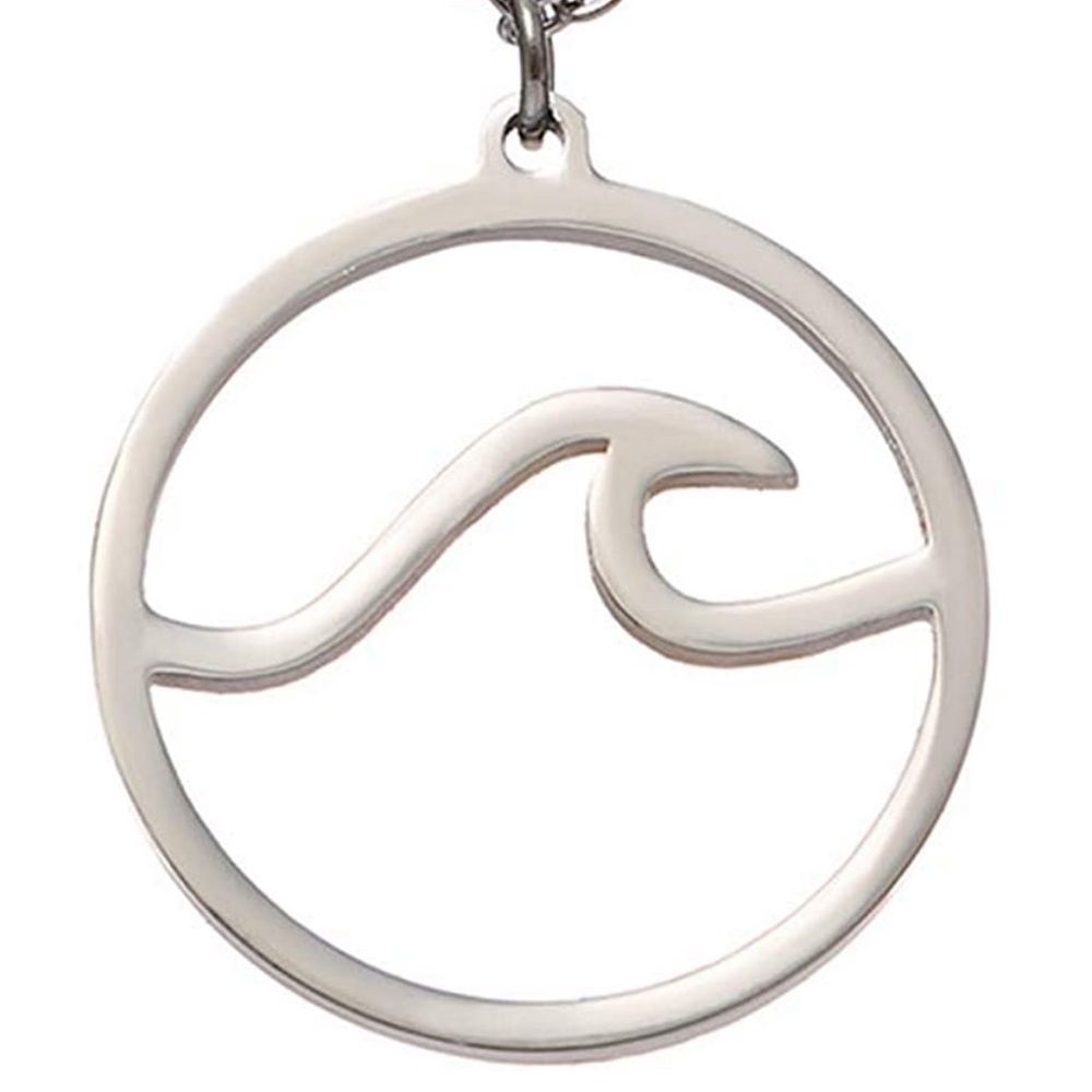 Stainless steel wave pendant - Picture 2 of 3